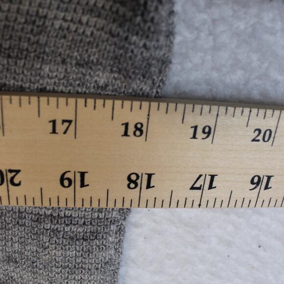 Michael Kors Sweater Women Medium Gray Wool Cotton Textured Shoulder Knit Preppy - Picture 7 of 8